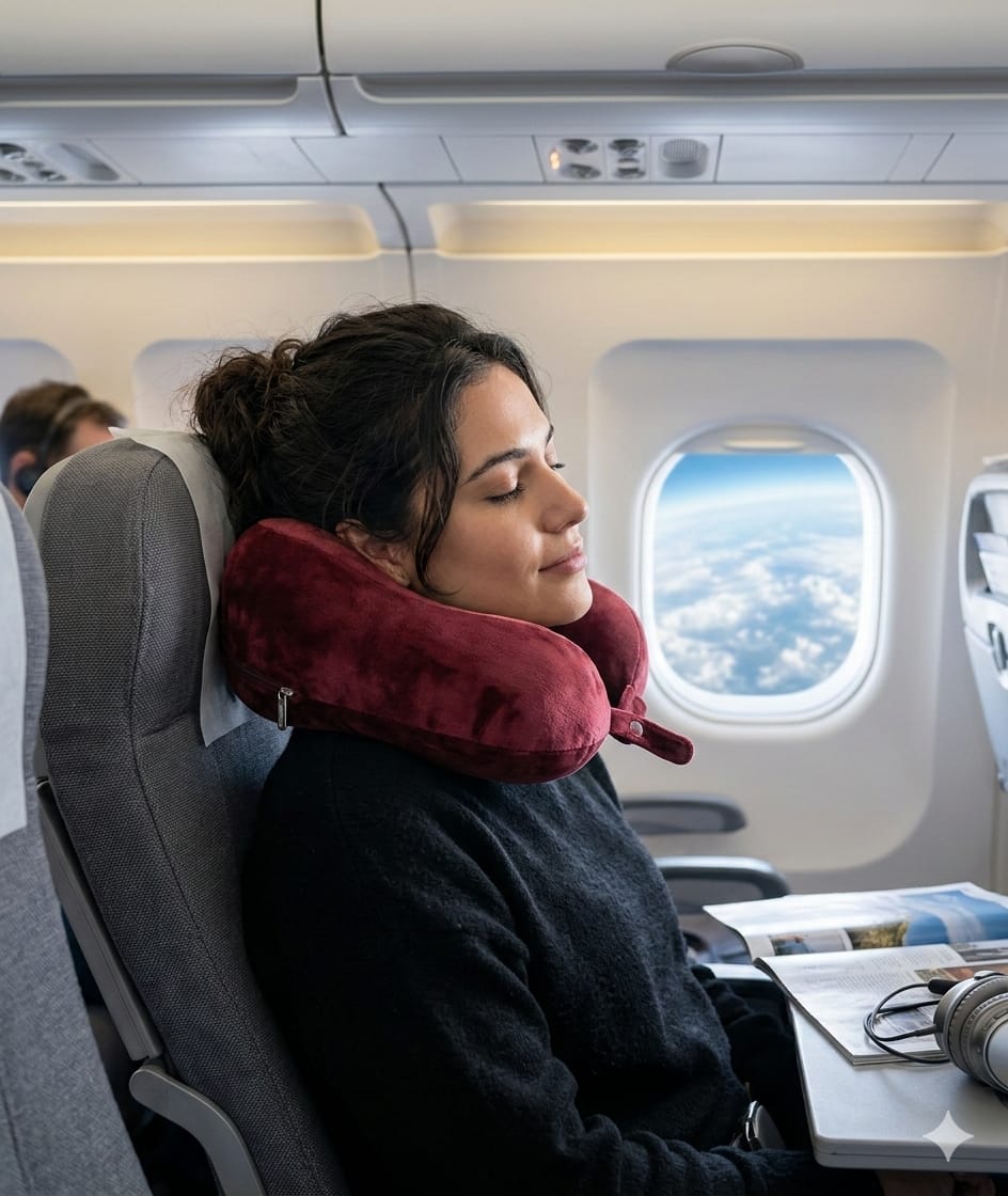 COO RIZZ Memory Foam Travel Pillow
