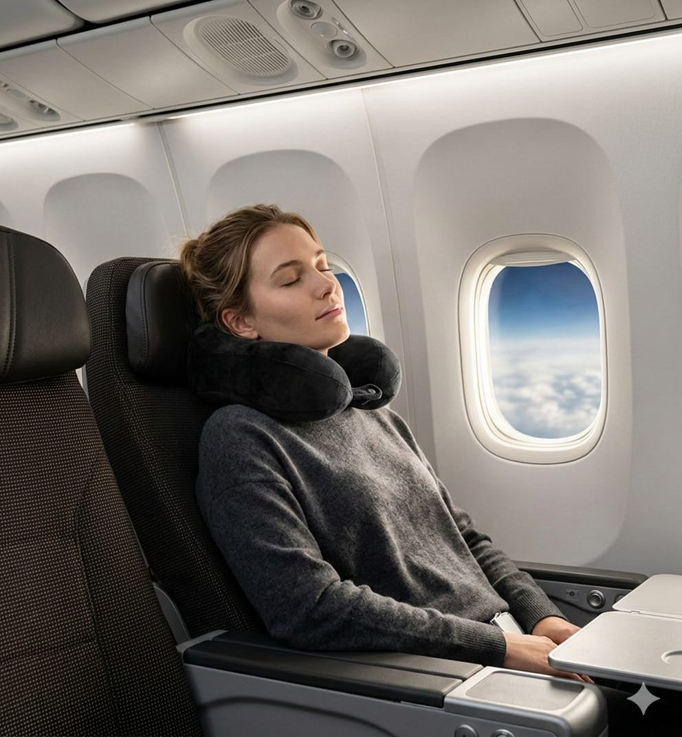 COO RIZZ Memory Foam Travel Pillow