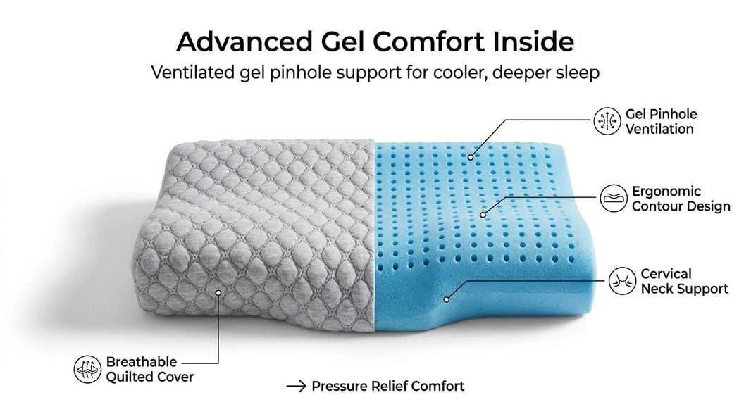 COO RIZZ Cooling Gel Cervical Memory Foam Pillow