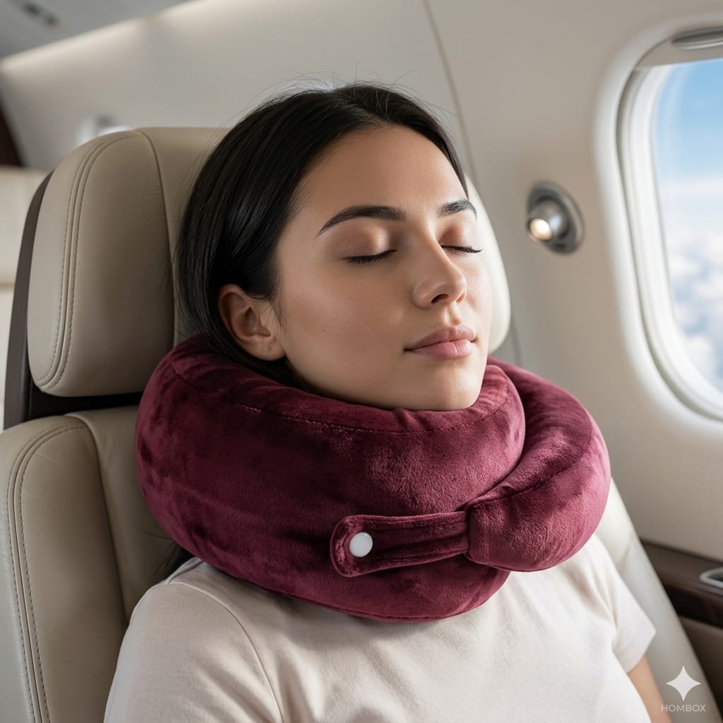 COO RIZZ 360-Degree Memory Foam Travel Neck Pillow