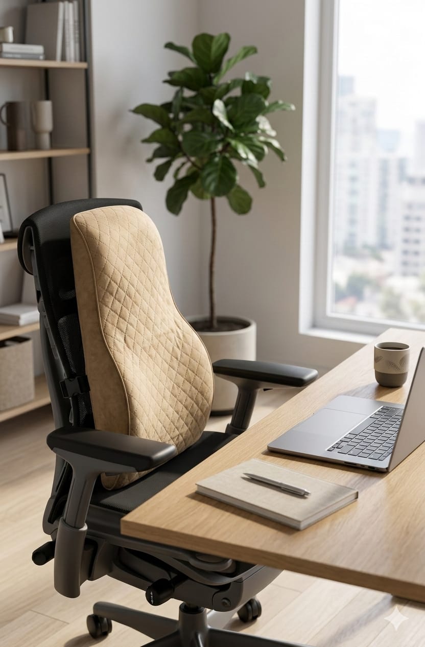COO RIZZ Ergonomic Memory Foam Lumbar Support Cushion