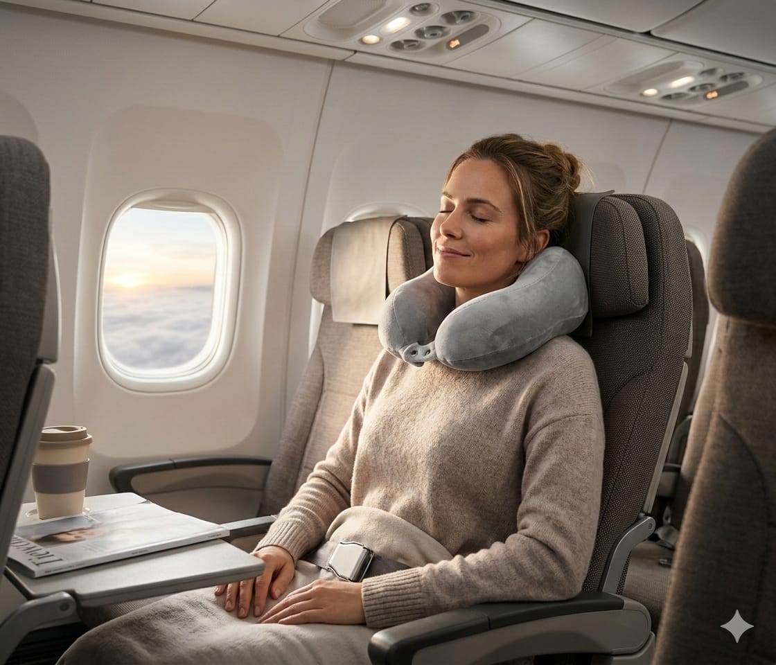 COO RIZZ Memory Foam Travel Pillow