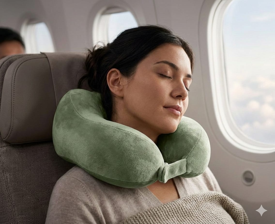 COO RIZZ Memory Foam Travel Pillow