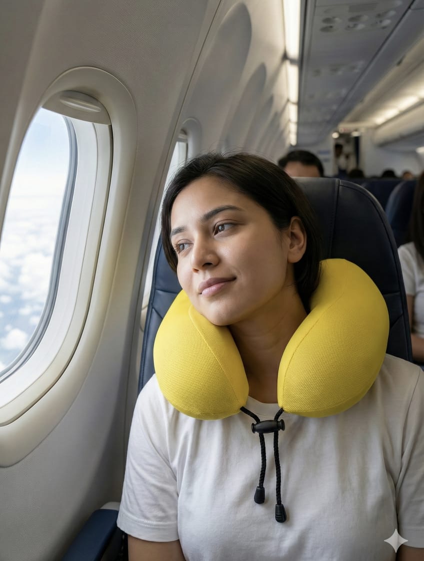 COO RIZZ Memory Foam Travel Pillow