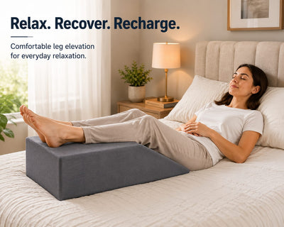 COO RIZZ Nap Time Anytime Leg Elevation Pillow – High-Density Foam Wedge Pillow