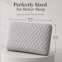 COO RIZZ Standard Gel Pinhole Memory Foam Pillow – Cooling Comfort, Ergonomic Support for Spinal Alignment