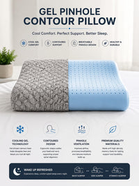 COO RIZZ Contour Cooling Gel Pinhole Memory Foam Pillow
