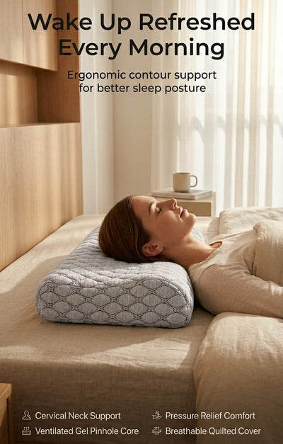 COO RIZZ Contour Cooling Gel Pinhole Memory Foam Pillow