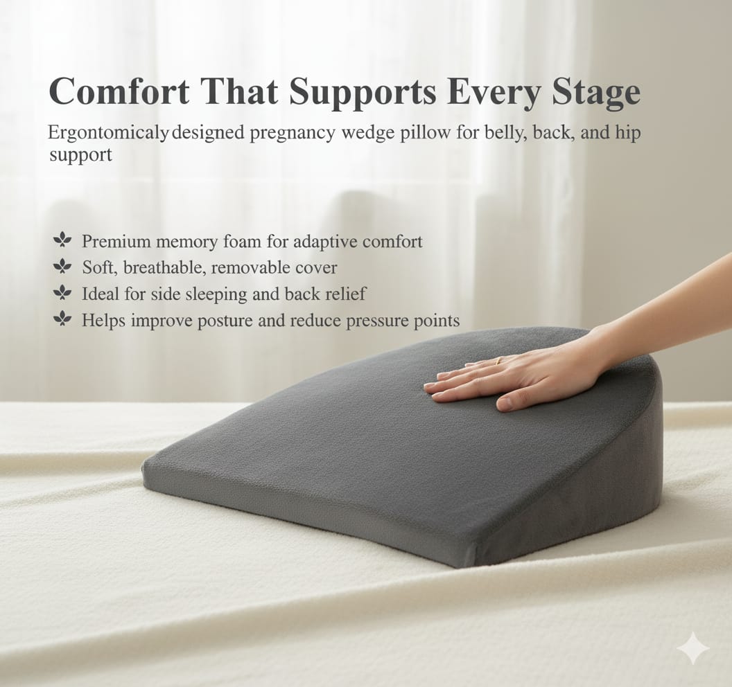 COO RIZZ Memory Foam Maternity Wedge Pillow