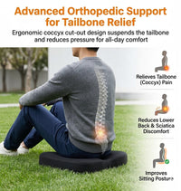COO RIZZ Six-Hole PU Foam Coccyx Seat Cushion
