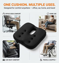 COO RIZZ Six-Hole PU Foam Coccyx Seat Cushion