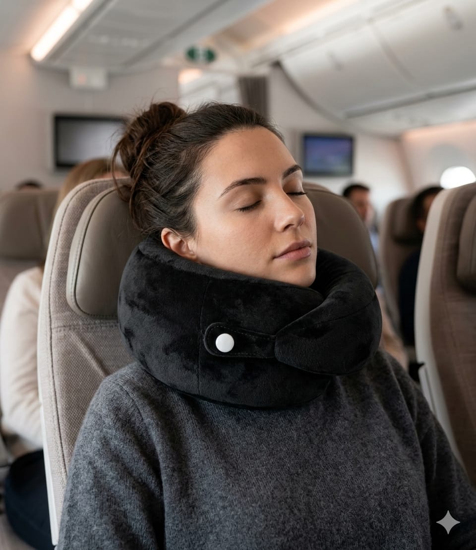 COO RIZZ 360-Degree Memory Foam Travel Neck Pillow