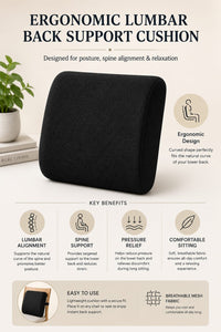COO RIZZ Small Lumbar Back Rest – Ergonomic Lumbar Support Cushion