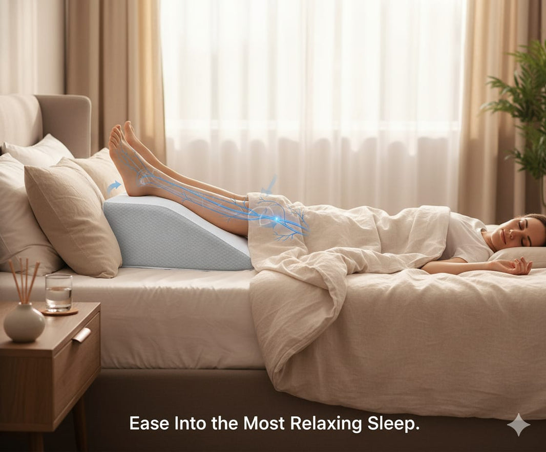 COO RIZZ Nap Time Anytime Leg Elevation Pillow – High-Density Foam Wedge Pillow