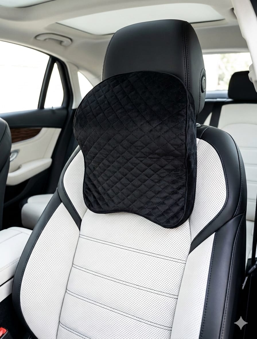 COO RIZZ Car Headrest Memory Foam Pillow