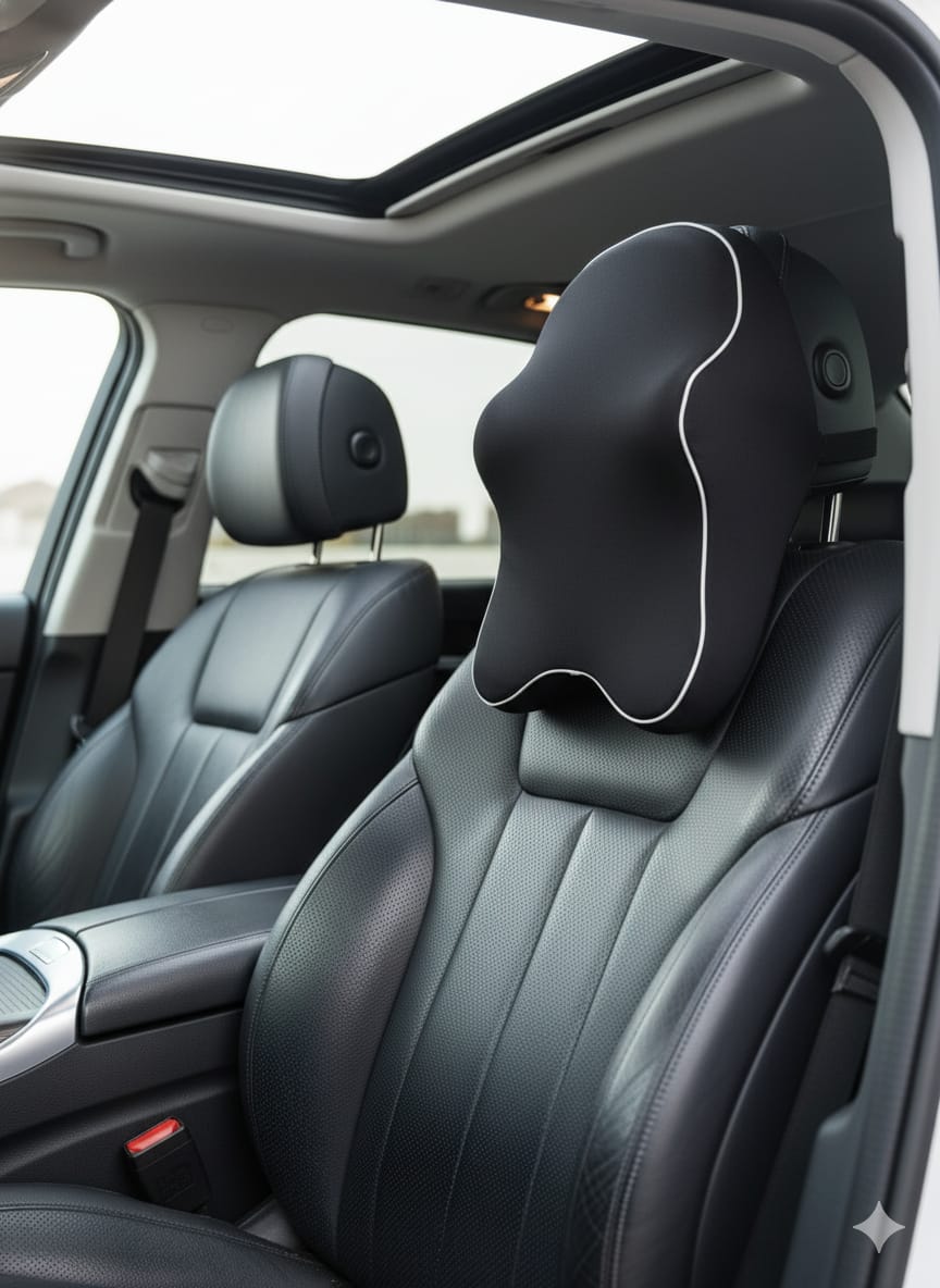 COO RIZZ Car Headrest Memory Foam Pillow